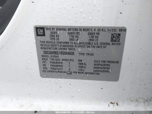 2014 CHEVROLET SILVERADO 1500 3GCUKREC1EG564035 Photo 8