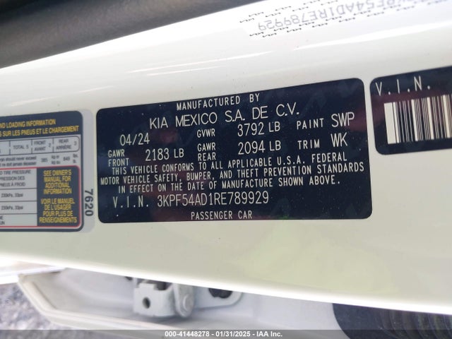 3KPF54AD1RE789929 KIA Forte Gt-line