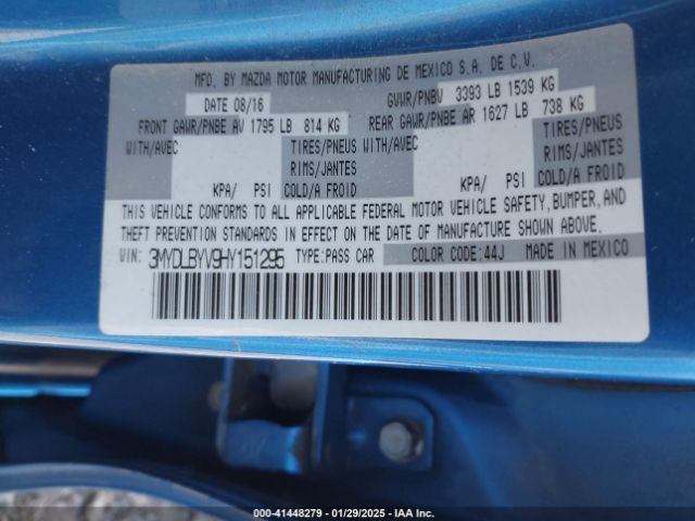 3MYDLBYV9HY151295 Toyota YARIS IA