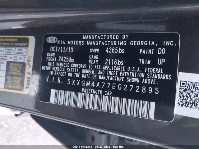 KIA Optima Lx 2014 5XXGM4A77EG272895 Image 9
