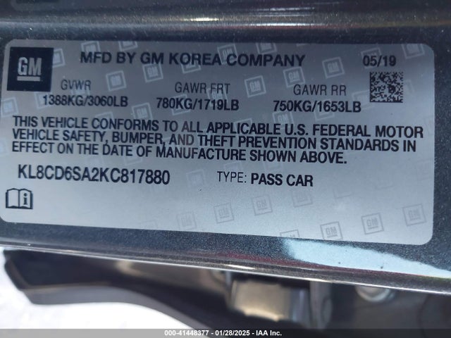 Chevrolet Spark 1lt Cvt 2019 KL8CD6SA2KC817880 Image 9