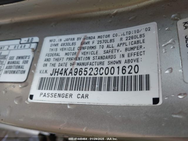 2003 ACURA RL JH4KA96523C001620 Photo 8