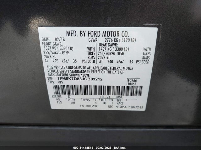 Ford EXPLORER XLT 2018 1FM5K7D83JGB09212 Image 9