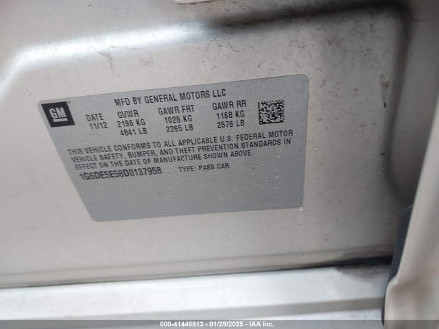 2013 CADILLAC CTS 1G6DE5E58D0137958 Photo 8