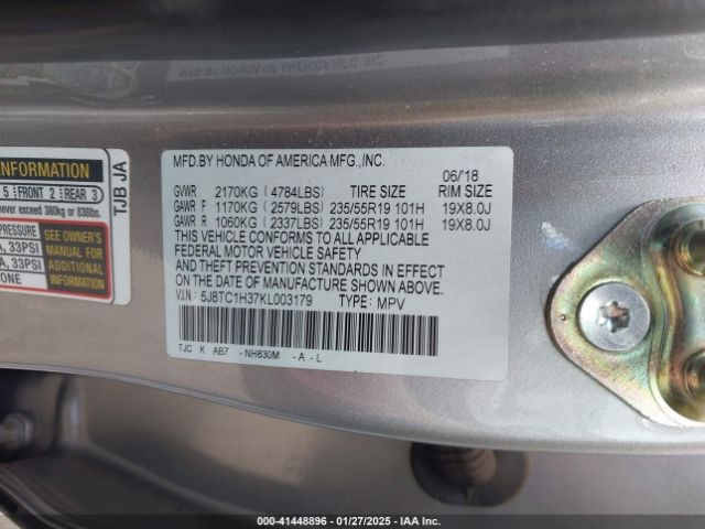 2019 ACURA RDX 5J8TC1H37KL003179 Photo 8