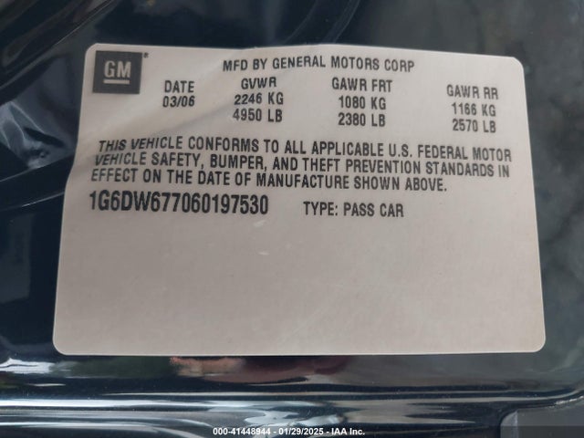 2006 CADILLAC STS 1G6DW677060197530 Photo 8