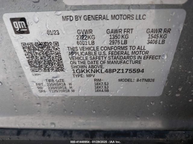 1GKKNKL48PZ175594 GMC Acadia Fwd Sle