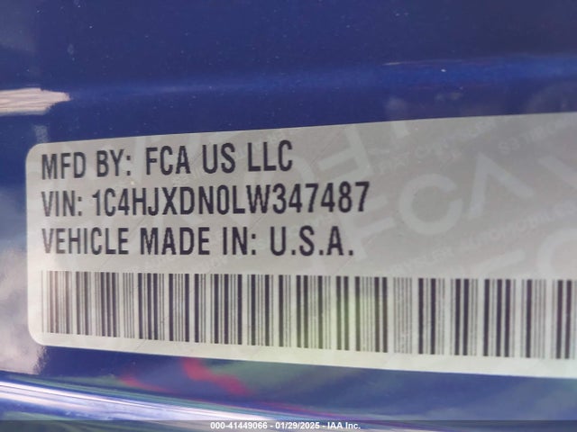 1C4HJXDN0LW347487 Jeep Wrangler Unlimited Sport S 4x4