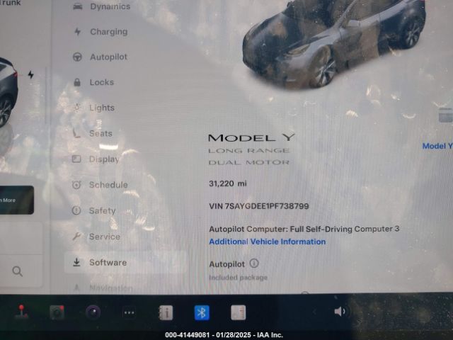 7SAYGDEE1PF738799 Tesla Model Y Awd/long Range Dual Motor All-wheel Drive