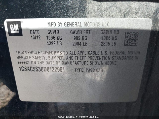 2013 CADILLAC ATS 1G6AC5S30D0122981 Photo 8