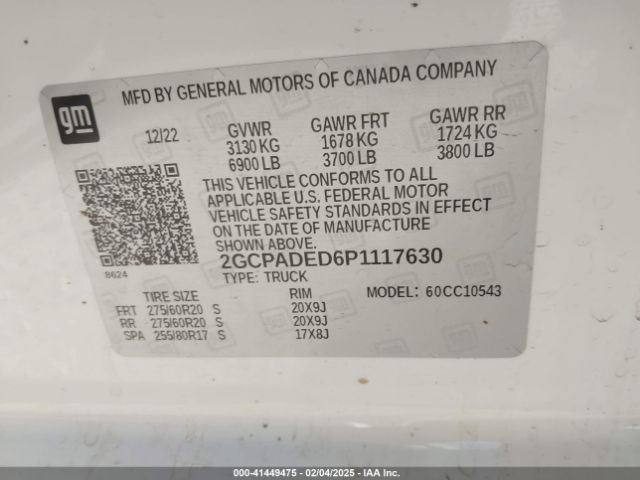 2GCPADED6P1117630 Chevrolet Silverado 1500 2wd  Short Bed Rst