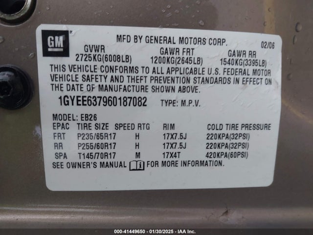 2006 CADILLAC SRX 1GYEE637960187082 Photo 8