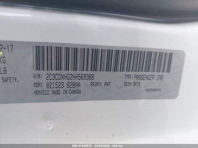 Dodge Charger Sxt Rwd 2017 2C3CDXHG2HH569388 Image 9