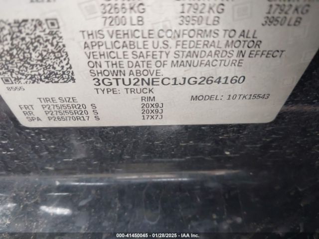 3GTU2NEC1JG264160 GMC Sierra 1500 Slt