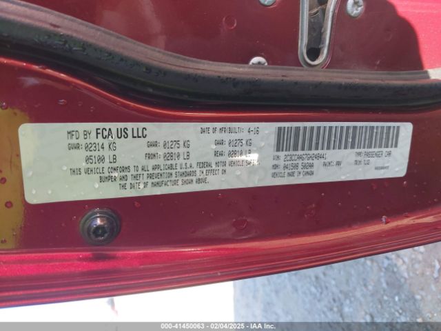 2016 CHRYSLER 300 2C3CCAAG7GH248441 Photo 8