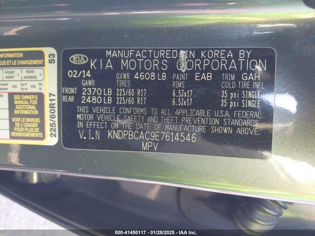 KIA Sportage Lx 2014 KNDPBCAC9E7614546 Image 9