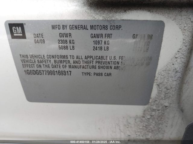 2009 CADILLAC CTS 1G6DG577990169317 Photo 8