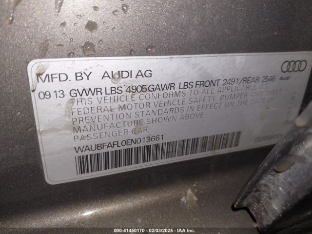 WAUBFAFL0EN013661 Audi A4 2.0t Premium