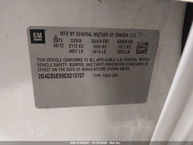 Продажа на аукционе авто 2012 Buick Regal Turbo - Premium 1, vin: 2G4GS5EV9C9213707, номер лота: 41450247