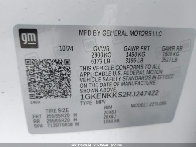 1GKENKKS2RJ247422 GMC Acadia Fwd Elevation