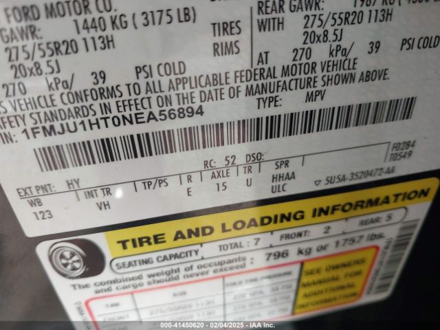 1FMJU1HT0NEA56894 Ford Expedition Xlt