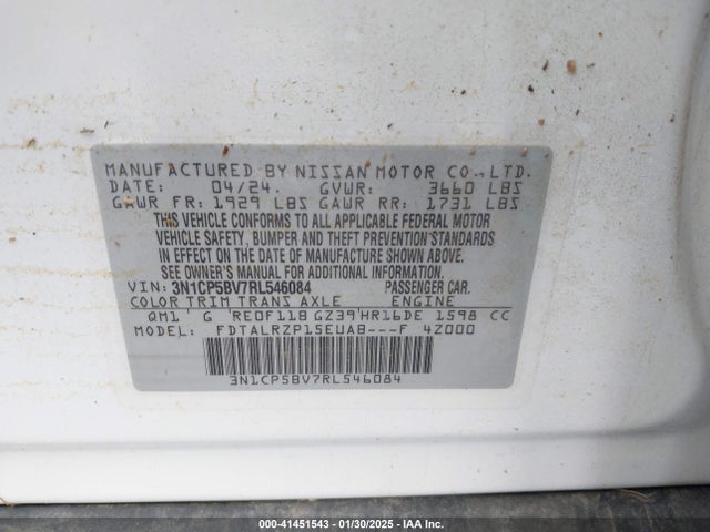 Nissan Kicks S Xtronic Cvt 2024 3N1CP5BV7RL546084 Image 9
