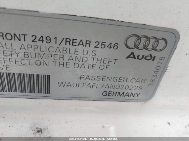 2010 AUDI A4 WAUFFAFL7AN020229 Photo 8