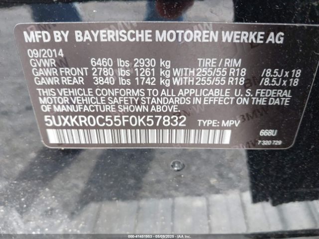 2015 BMW X5 5UXKR0C55F0K57832 Photo 8