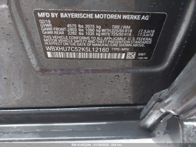 WBXHU7C52K5L12160 BMW X1 Sdrive28i