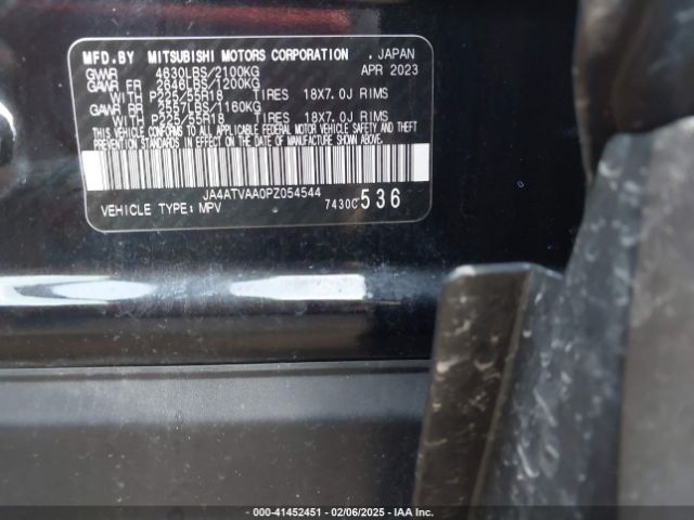 JA4ATVAA0PZ054544 Mitsubishi Eclipse Cross Le S-awc
