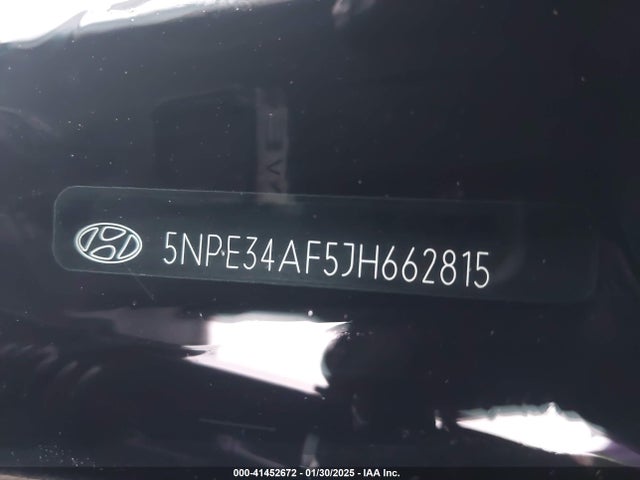 Hyundai Sonata Limited 2018 5NPE34AF5JH662815 Image 9