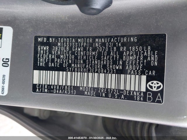 Toyota Corolla Le Plus 2014 5YFBURHE3EP084331 Image 9