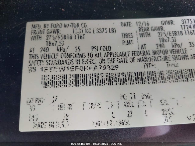 Ford F-150 Xlt 2017 1FTEW1EF0HFA79329 Image 9