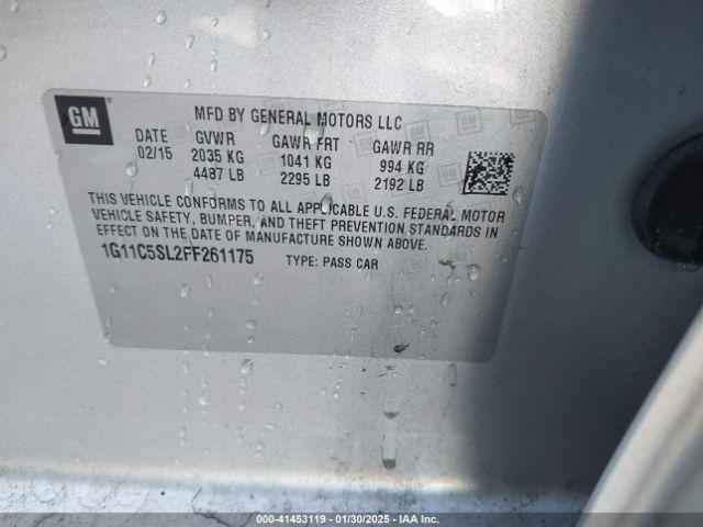 1G11C5SL2FF261175 Chevrolet MALIBU 1LT