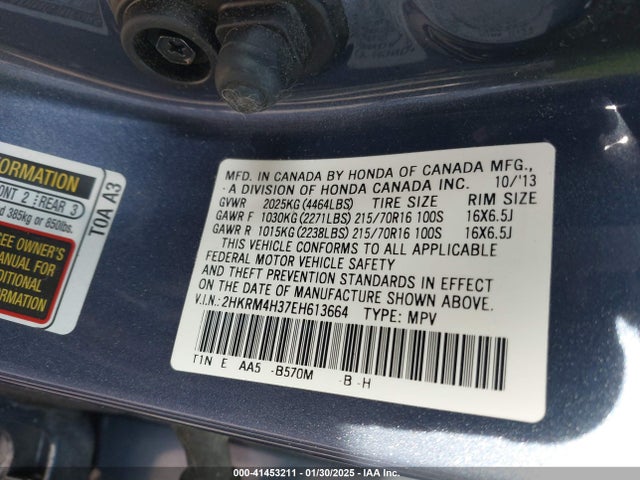 Honda CR-V LX 2014 2HKRM4H37EH613664 Image 9