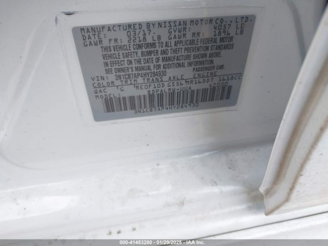 3N1CB7AP4HY284930 Nissan Sentra Sr Turbo