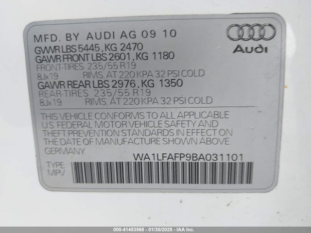 2011 AUDI Q5 WA1LFAFP9BA031101 Photo 8