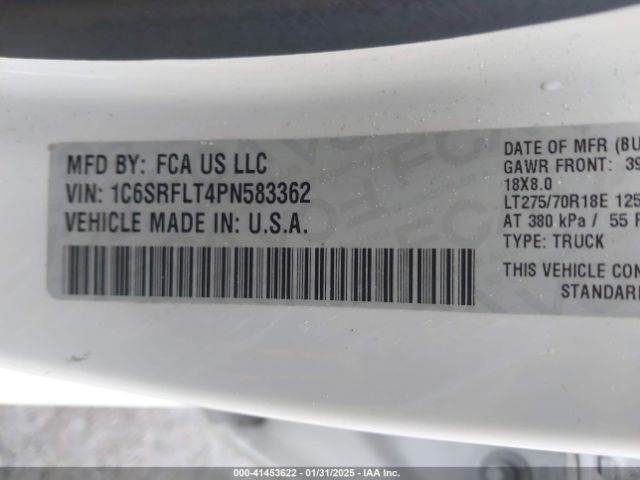 1C6SRFLT4PN583362 RAM 1500