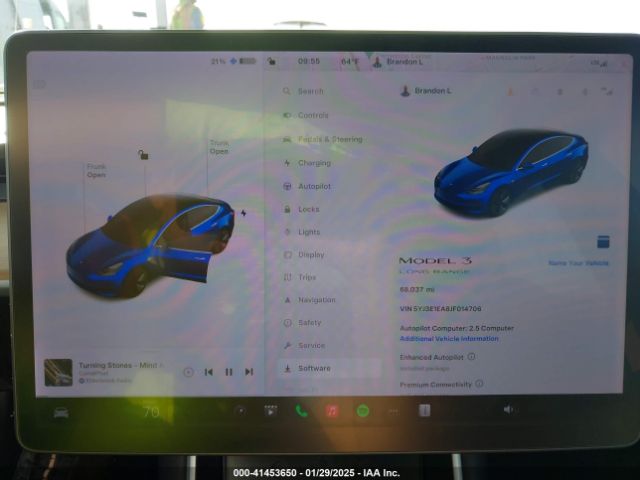 5YJ3E1EA8JF014706 Tesla Model 3 Long Range/mid Range