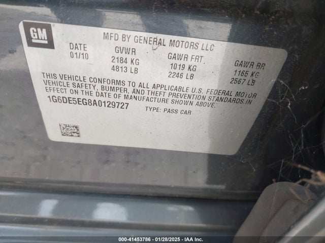 2010 CADILLAC CTS 1G6DE5EG8A0129727 Photo 8