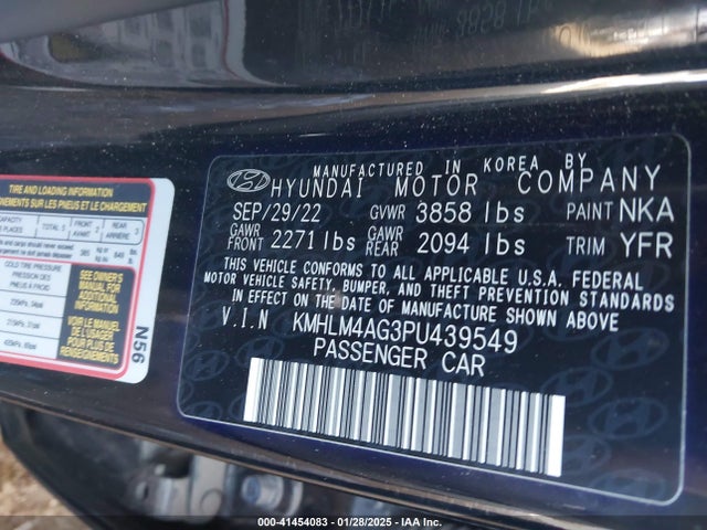 Hyundai ELANTRA SEL 2023 KMHLM4AG3PU439549 Image 9