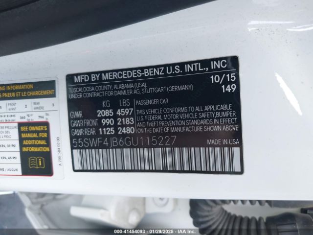 55SWF4JB6GU115227 Mercedes-Benz C 300 Luxury/sport