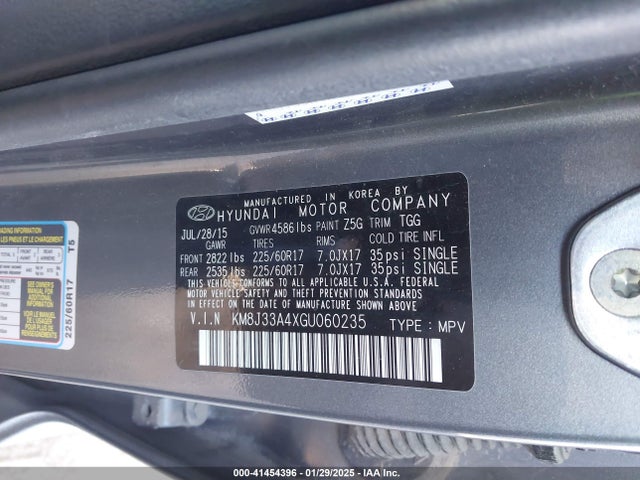 Hyundai TUCSON SE 2016 KM8J33A4XGU060235 Image 9