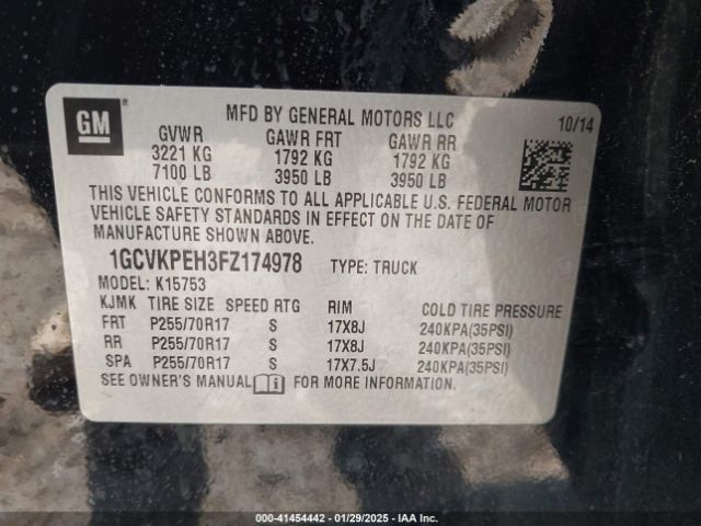 1GCVKPEH3FZ174978 Chevrolet Silverado 1500 Wt