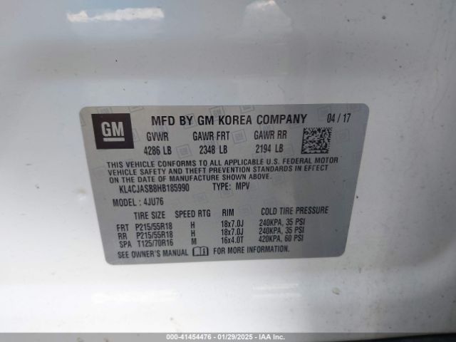 KL4CJASB8HB185990 Buick Encore Preferred