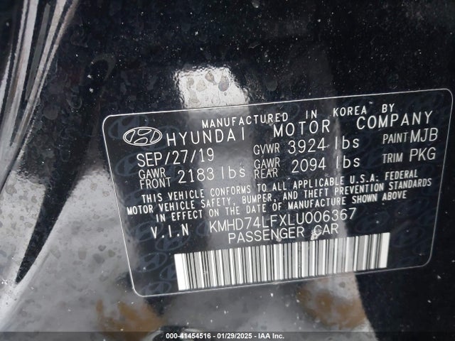Hyundai ELANTRA SE 2020 KMHD74LFXLU006367 Image 9