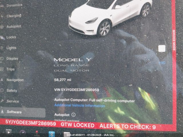 5YJYGDEE3MF286959 Tesla Model Y Long Range Dual Motor All-wheel Drive