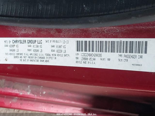 1C3CDZAB0EN200395 Dodge AVENGER SE