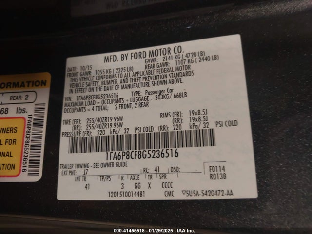 Ford Mustang Gt Premium 2016 1FA6P8CF8G5236516 Image 9