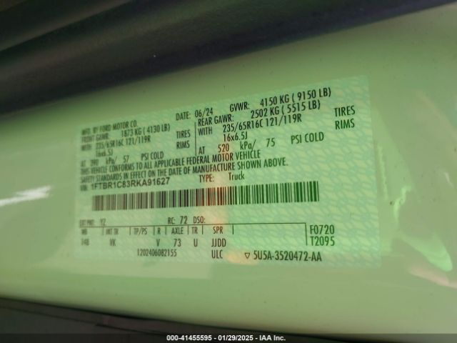 1FTBR1C83RKA91627 Ford Transit-250
